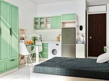 Hình ảnh Mb6623 nạp rút nhanh chóng Studio bancon, máy giặt riêng gần Vạn Hạnh Mall
