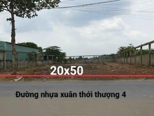 Hình ảnh Bán đất 20x50 full thổ cư, mặt tiền xuân thới thượng 14, hóc môn