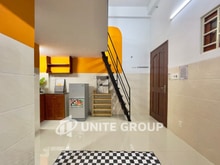 Hình ảnh Duplex dành cho sinh viên đại học năm nhất, máy lạnh kệ bếp