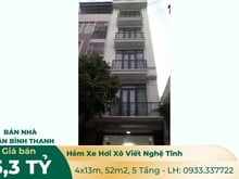 Hình ảnh Bán Nhà Quận Bình Thạnh, HXH Xô Viết Nghệ Tĩnh, 52m2, 5 Tầng