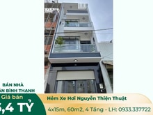 Hình ảnh Bán Nhà Quận Bình Thạnh, HXH Nguyễn Thiện Thuật, 60m2, 4 Tầng