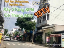 Hình ảnh MTKD Sầm Uất, 5Tầng Thang Máy 8PN, 114m2 (5.1x22.5) Sát Aoen Tân Phú