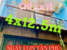 Hình ảnh ✨Nhà 2 Tầng, (4*12.5M) - Gần Aeon Tân Phú, 2.85 Tỷ✨