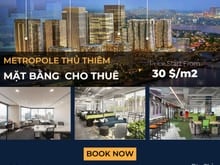 Hình ảnh Cho thuê mặt bằng 310m2, 30$/m2, 233tr/th tại The Metropole Thủ Thiêm