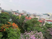 Hình ảnh Bán nhà mặt hồ quan nhân - ngõ thông ô tô kinh doanh đa dạng sổ đỏ50m