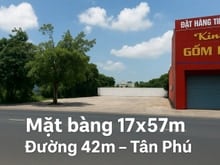 Hình ảnh Mặt bằng RỘNG(ngang 18m~1000m2) –trục đường AUTO TÂN PHÚ –chỉ 100tr/th