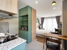 Hình ảnh Studio ban công full nội thất Nguyễn Cảnh Chân Q1 gần ĐH Văn Lang