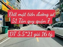 Hình ảnh Đất mặt tiền đường số Tân quy Quận 7. 5,5*21 chỉ 16 tỷ.