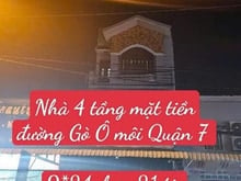 Hình ảnh Nhà 4 tầng mặt tiền đường Gò Ô môi Quận 7. 9*24 chỉ hơn  21 tỷ.