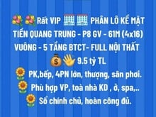 Hình ảnh PHÂN LÔ  MẶT TIỀN QUANG TRUNG GV - 61M (4x16) Vuông - 5 tầng -Giá 9.5