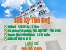 Hình ảnh Bán CHDV Tân Kỳ Tân Quý 210tr/tháng - 2 tỷ 5/năm giá 28 tỷ 5 còn TL