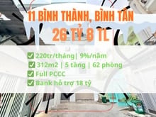 Hình ảnh CHDV Bình Thành - Bình Tân, Mới 100%, DT 2 tỷ 640/năm, 26 tỷ 8 thương
