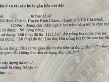 Hình ảnh Bán 1259m² Đất Mặt Tiền Hoàng Phan Thái, Bình Chánh Tiện Làm Kho Xưởng