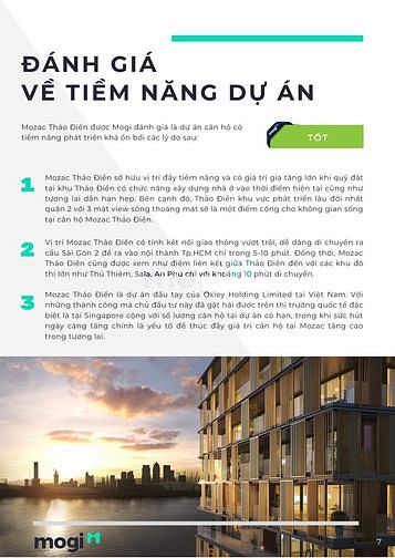 Phân tích dự án Mozac Thảo Điền