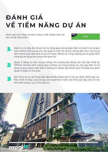 Phân tích dự án Q2 Thảo Điền