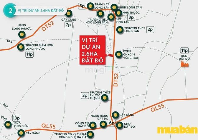 Khu dân cư 2.6ha Đất Đỏ