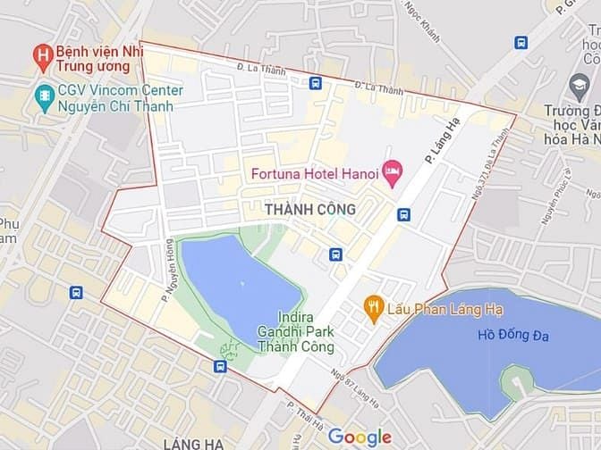 Bản đồ khu vực phường Thành Công