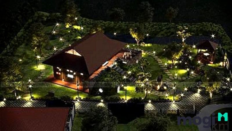 Khuôn viên nhà của Xuân Bắc có diện tích rộng hàng ngàn mét vuông.