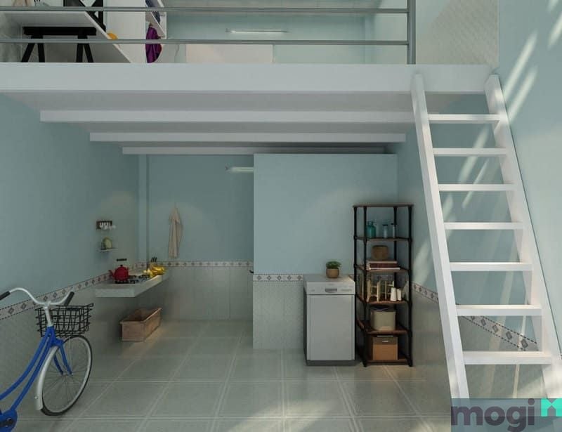 Phòng trọ gác lửng thiết kế đẹp mắt