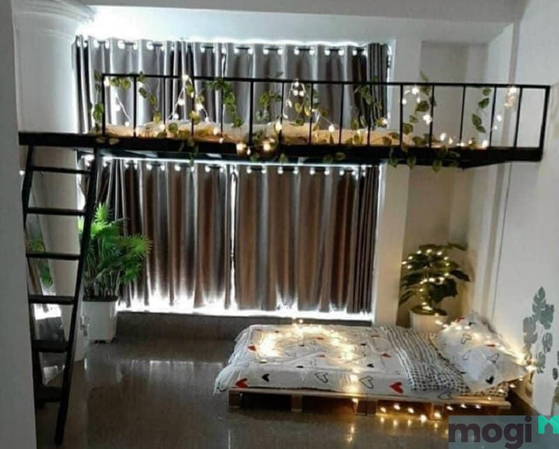 Phòng trọ gác lửng thiết kế đẹp mắt