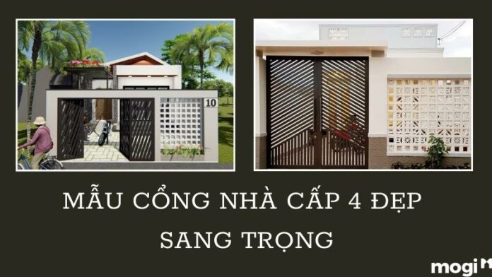 Cổng nhà cấp 4 đẹp
