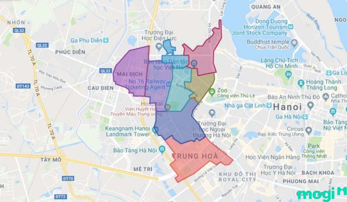 Vị trí phòng trọ cầu giấy