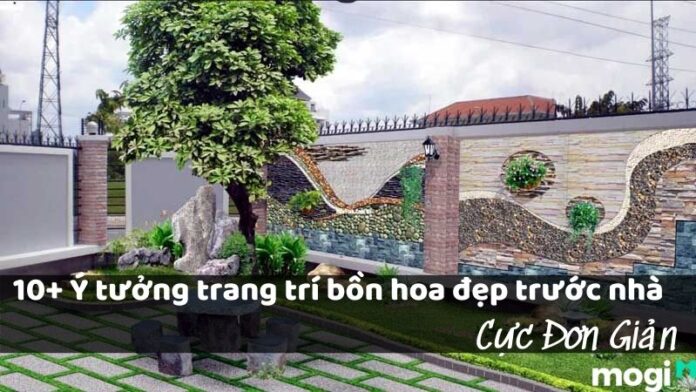 Bồn hoa đẹp trước nhà