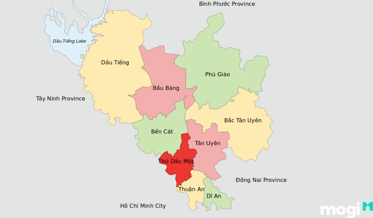 Vị trí địa lý của Bình Dương