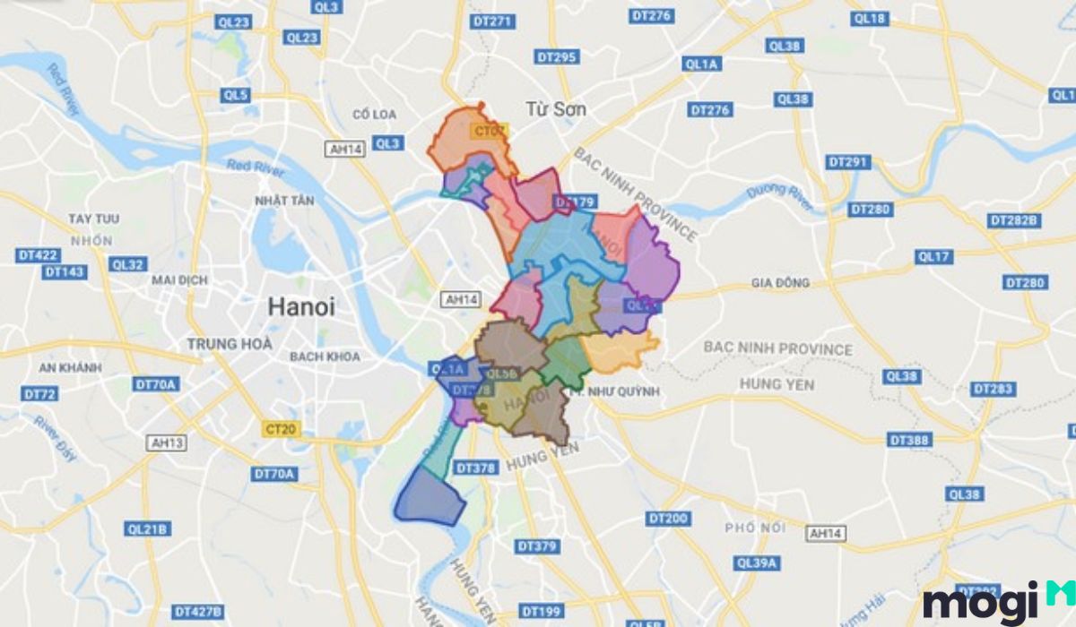 Vị trí huyện Gia Lâm