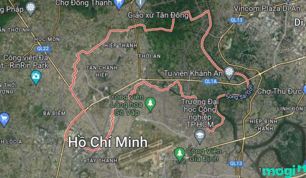 Bản đồ địa lý Quận 12