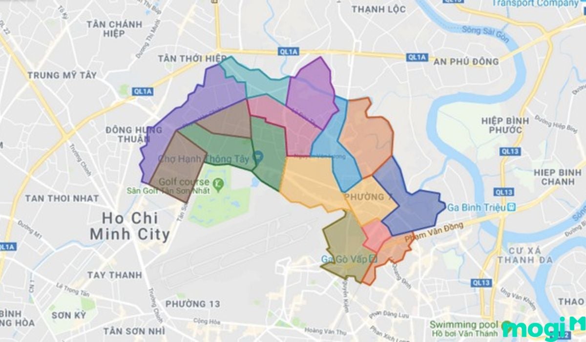 Bản đồ địa lý Gò Vấp